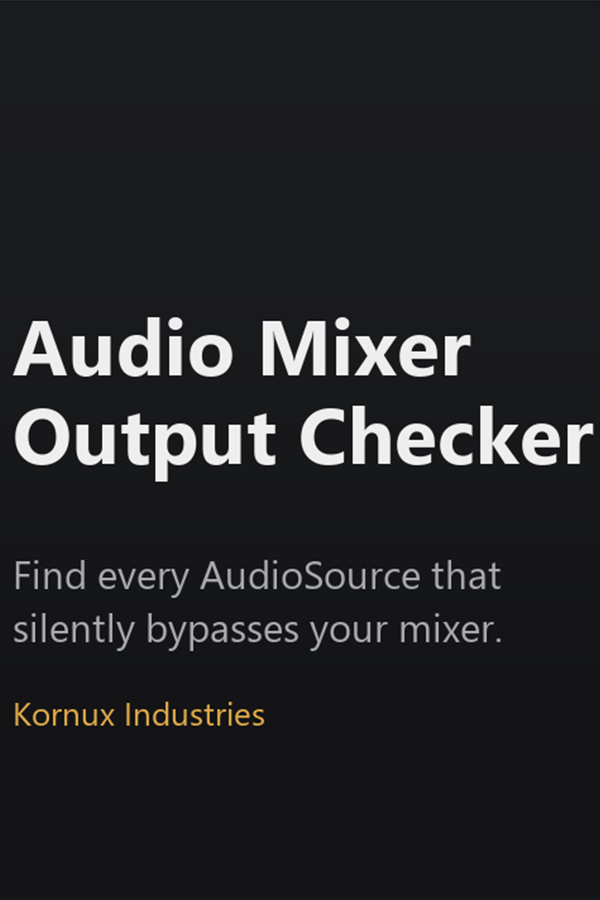 Audio Mixer Output Checker